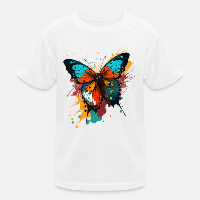 Vibrant Butterfly Kids Functional T-Shirt