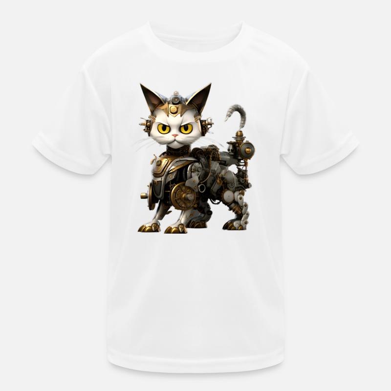 Steampunk Katze Kinder Funktions-T-Shirt