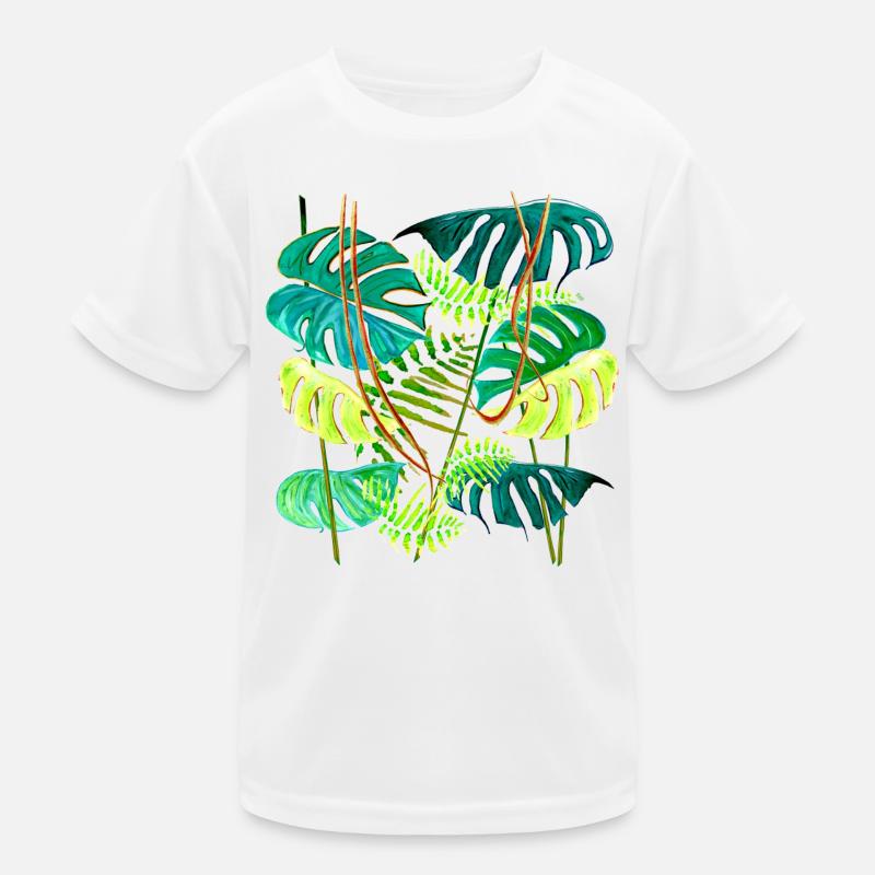 Monstera-Regenwald Kinder Funktions-T-Shirt