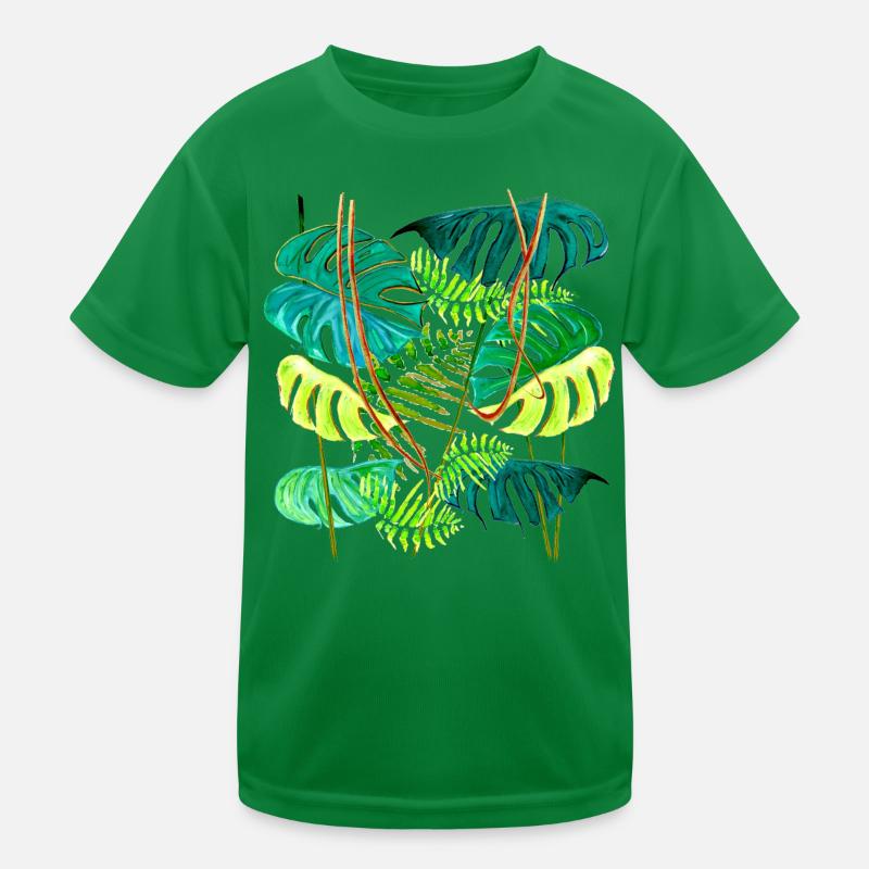 Monstera Rainforest Kids Functional T-Shirt