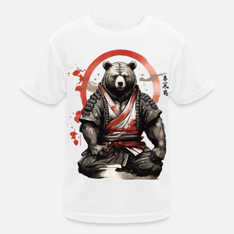 Samurai Bear: Nature’s Power and Warrior Spirit Kids Functional T-Shirt