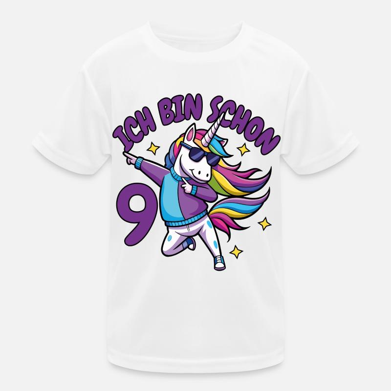 ich bin schon 9 Geburtstags Geschenk Mädchen shirt Kinder Funktions-T-Shirt
