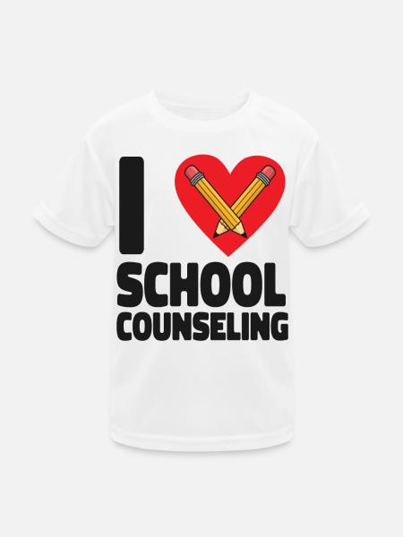 School Counselor Heart I (Heart) - Kinder Funktions-T-Shirt - Weiß - Vorne