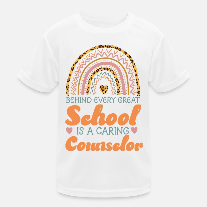 School Counselor Rainbow Behind Kinder Funktions-T-Shirt