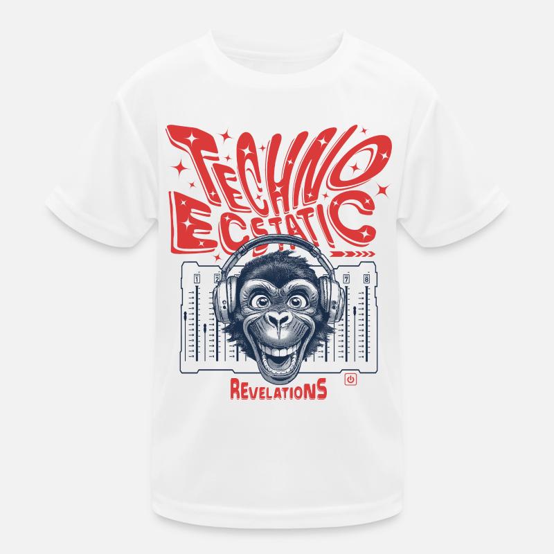 Techno Ecstatic Revelations DJ Shirt Kids Functional T-Shirt