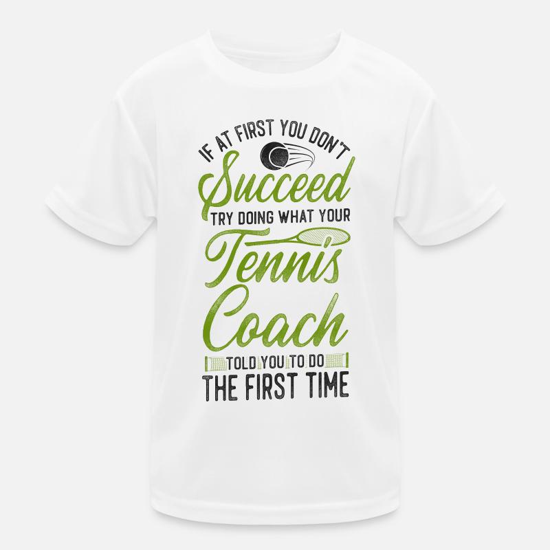 Funny Tennis Player Racket Coach Kids Functional T-Shirt