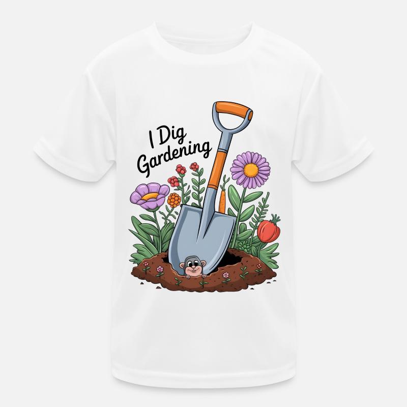 Ich stehe auf Gartenarbeit Kinder Funktions-T-Shirt