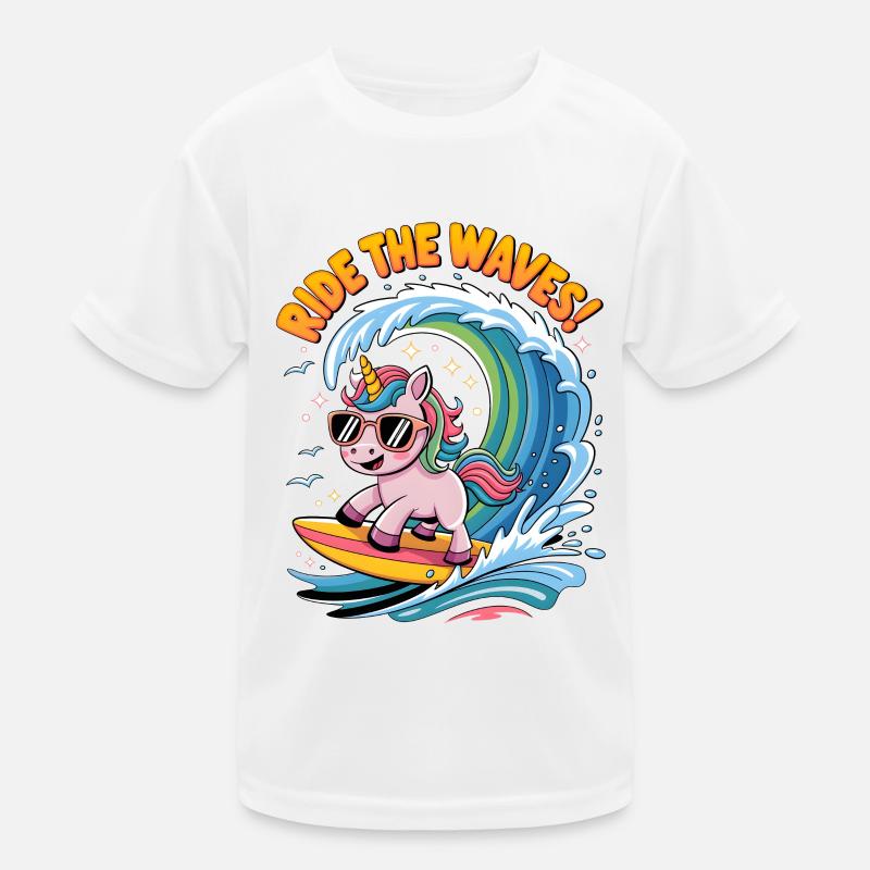 Ride The Waves! Kids Functional T-Shirt