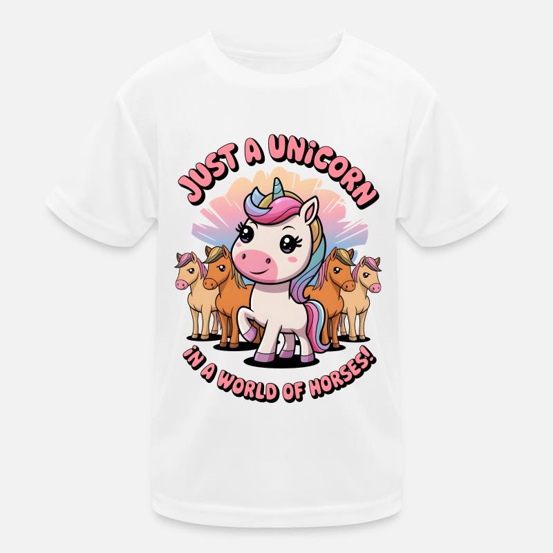 Juste une licorne dans un monde de chevaux ! T-shirt sport Enfant