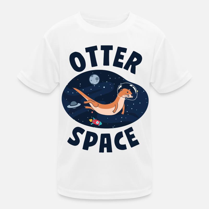 Otter Pun Space Science Astronaut Kinder Funktions-T-Shirt