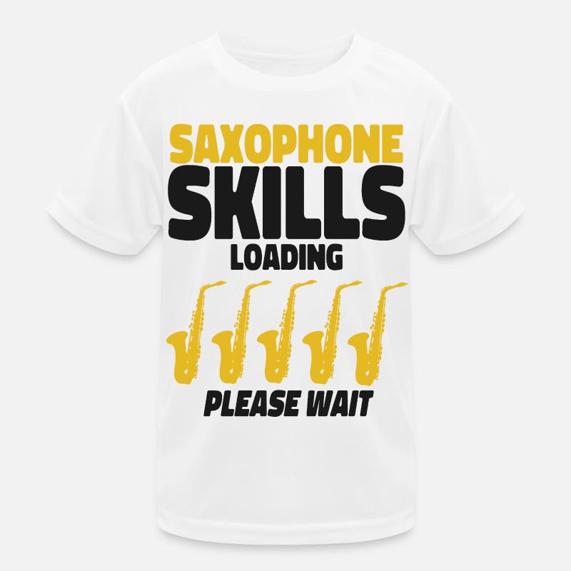 Saxophone Saxophone Skills Loading Kinder Funktions-T-Shirt