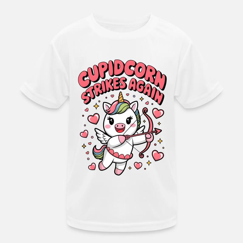 Cupidcorn Strikes Again Kids Functional T-Shirt