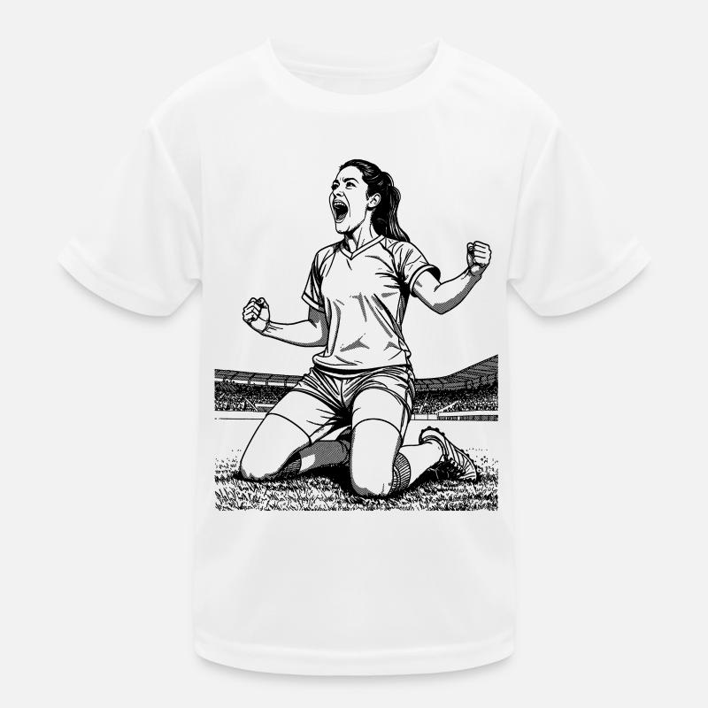 Fussballerin-Shirt: Torjubel mit Gefühl für Sieg Kinder Funktions-T-Shirt