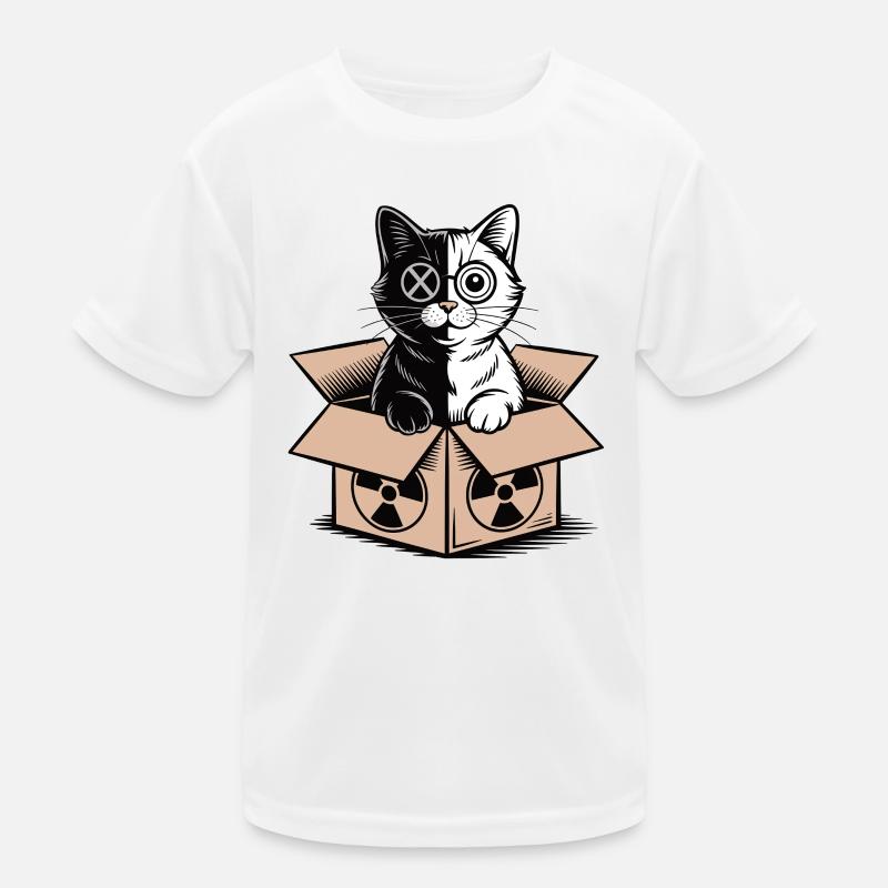 Schrödinger's Cat in a Box Quantum Nerd Statement Kids Functional T-Shirt