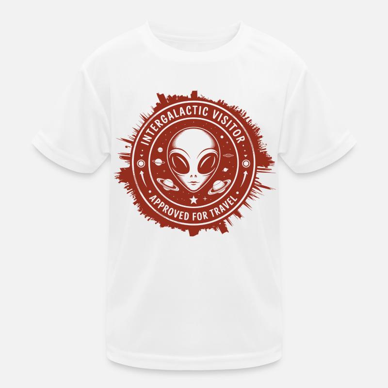 Visiteur intergalactique – Conception de timbres depuis l’espace T-shirt sport Enfant