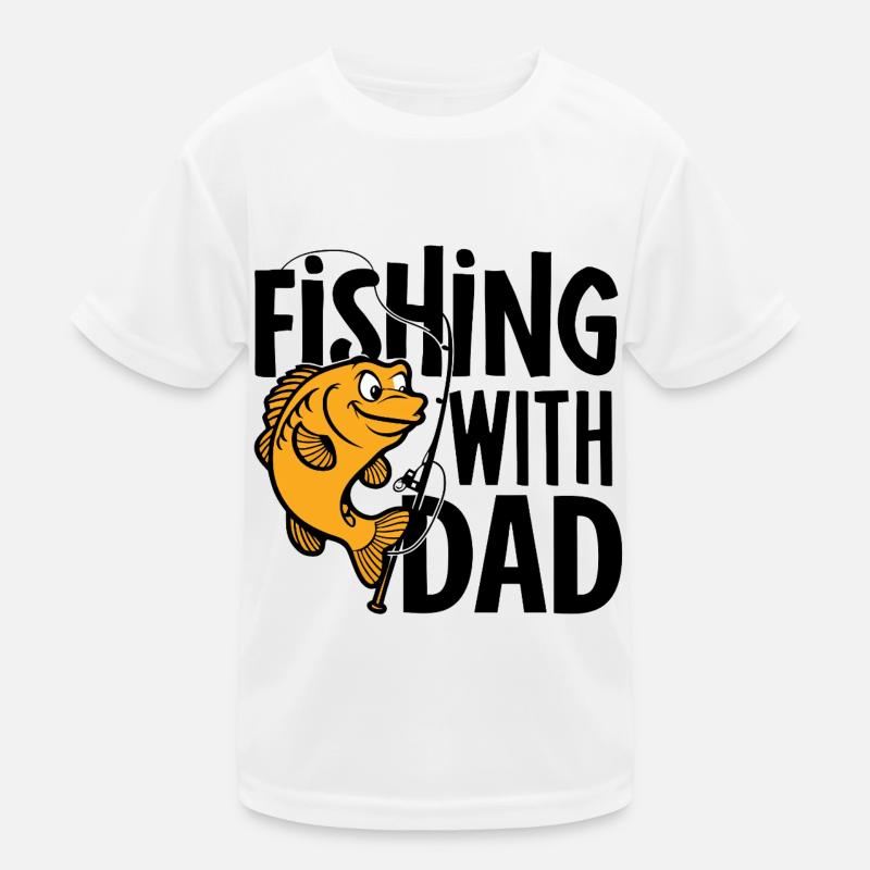 Fishing with dad Kids Functional T-Shirt