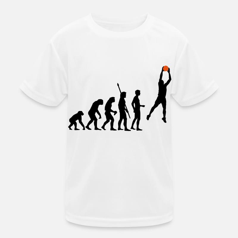 evolution_basketball_072011_a_2c - Kinder Funktions-T-Shirt - Weiß