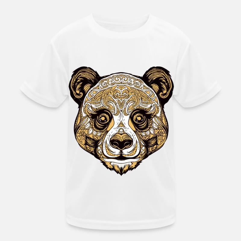 Panda Kopf Tier Kinder Funktions-T-Shirt