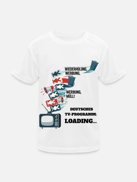German TV Program: Loading... - Kids Functional T-Shirt - white - Front