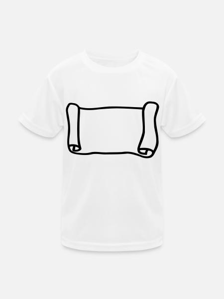 Schriftrolle - Kinder Funktions-T-Shirt - Weiß - Vorne
