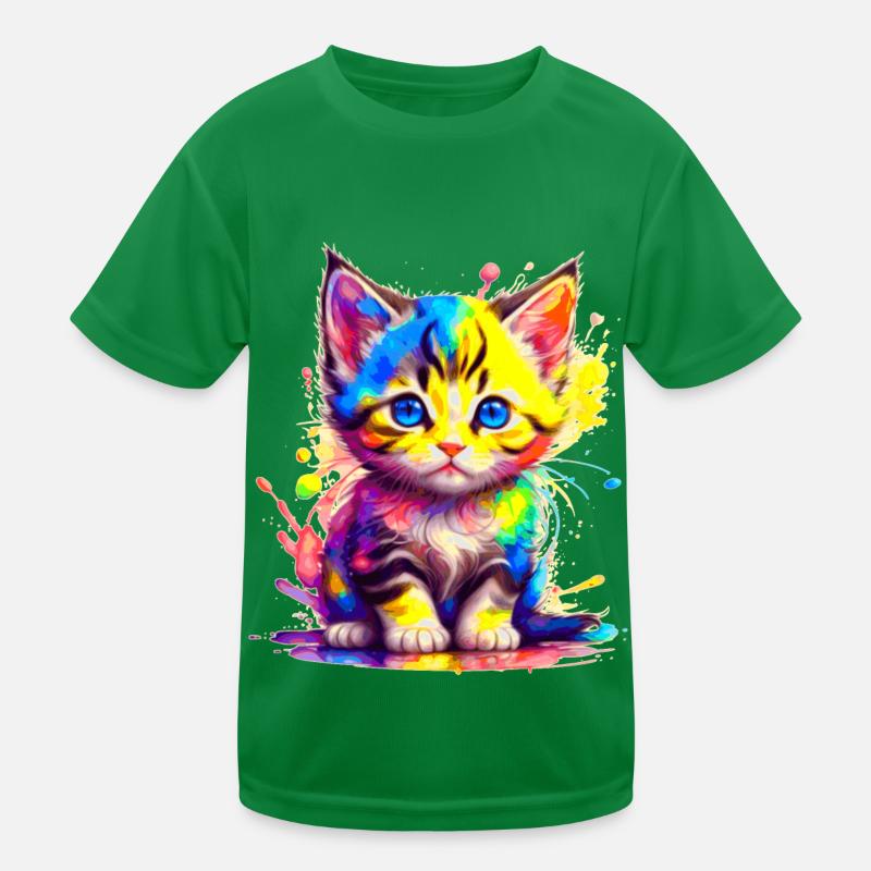 Rainbow Kitty Kids Functional T-Shirt