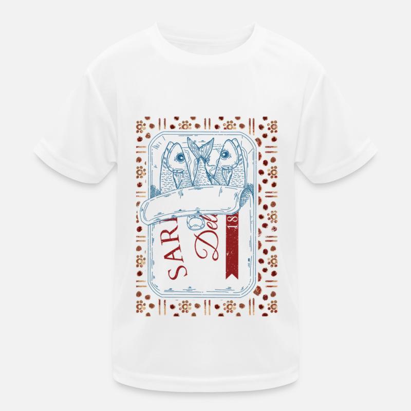 Vintage Trendy Sardines Visual Kids Functional T-Shirt