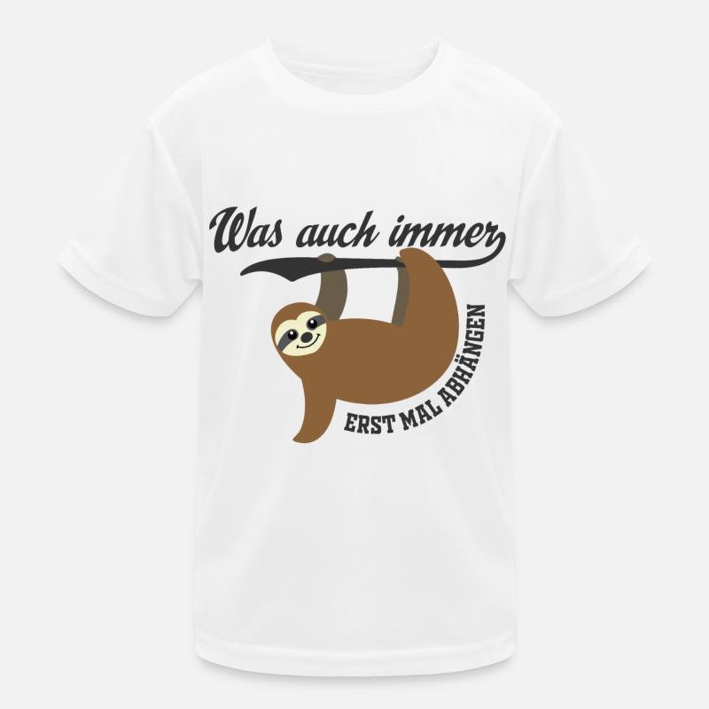 Faultier Kinder Funktions-T-Shirt
