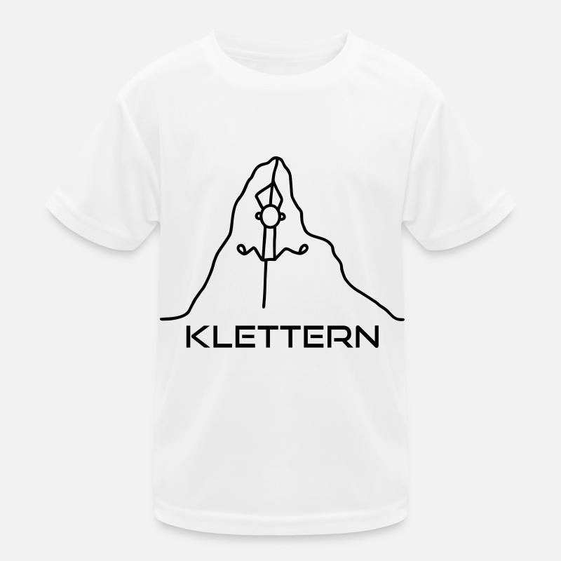 Klettern am Seil Kinder Funktions-T-Shirt