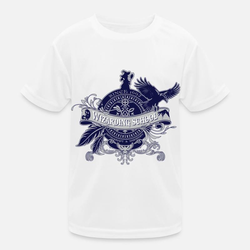 Blason École de magie corbeau T-shirt sport Enfant