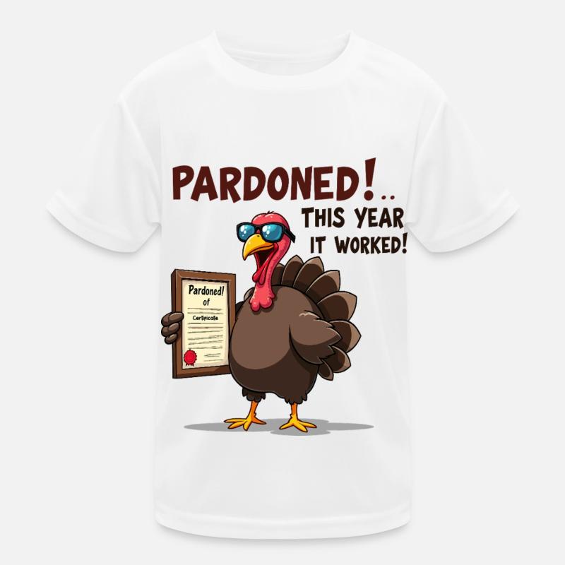 Pardoned Turkey Kids Functional T-Shirt