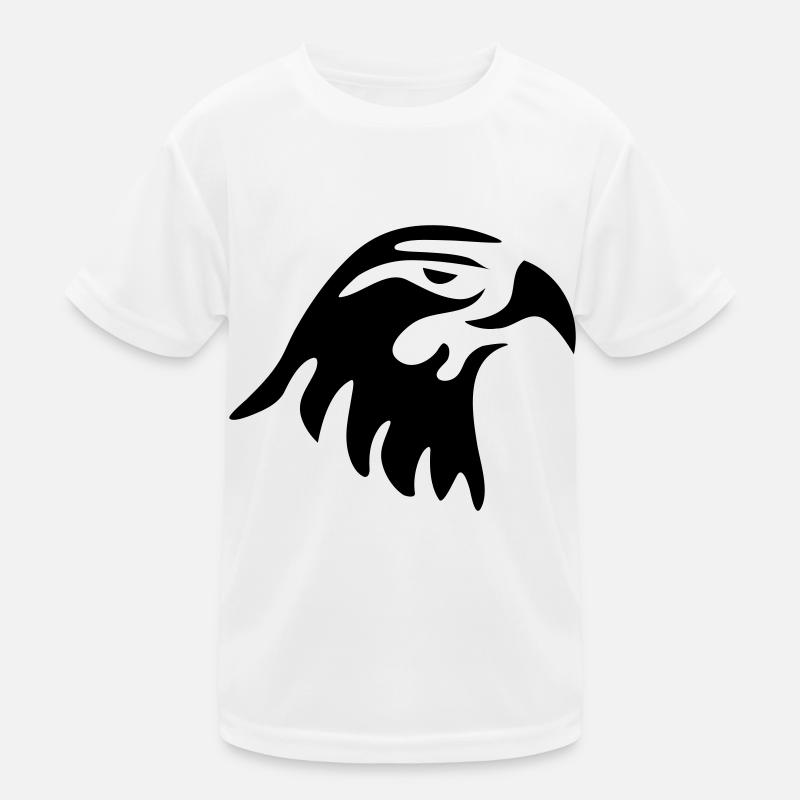eagle head - Kids Functional T-Shirt - white
