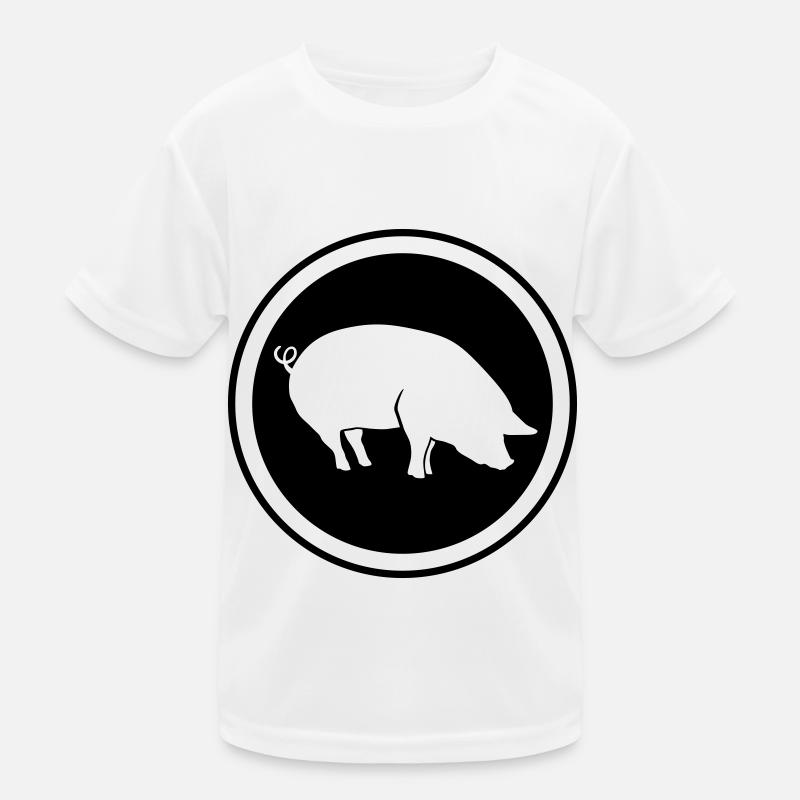 Schwein Tier Kinder Funktions-T-Shirt