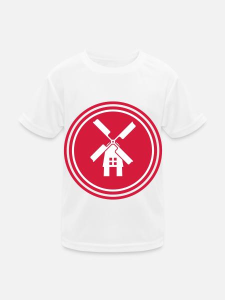 Windmill Ivon Silhouette - Kids Functional T-Shirt - white - Front