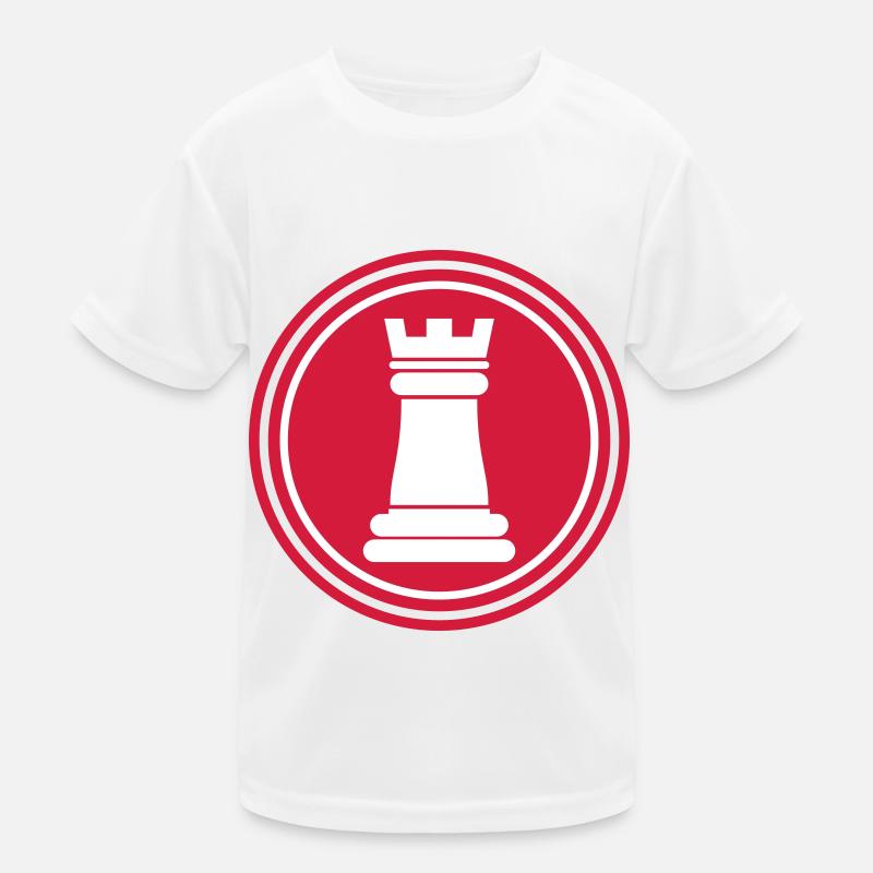 Schachfigur Turm Kinder Funktions-T-Shirt