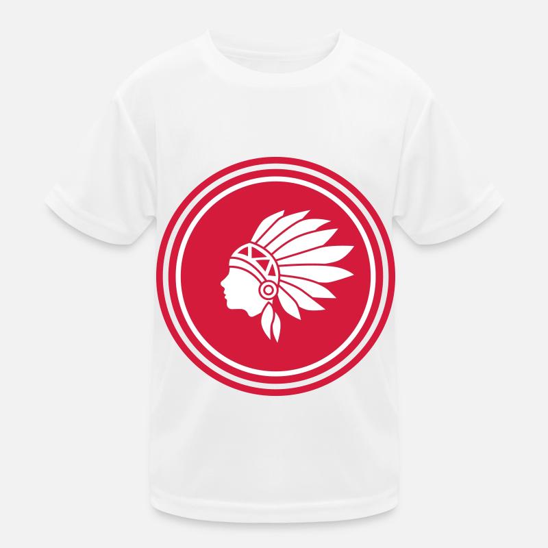 Indianer kopf Kinder Funktions-T-Shirt
