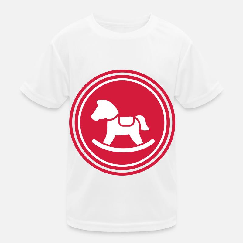 Schauckelpferd Icon Symbol Kinder Funktions-T-Shirt