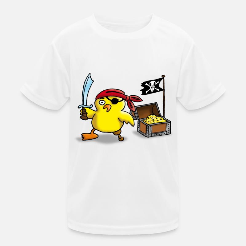 pirate_chick_a - Kinder Funktions-T-Shirt - Weiß