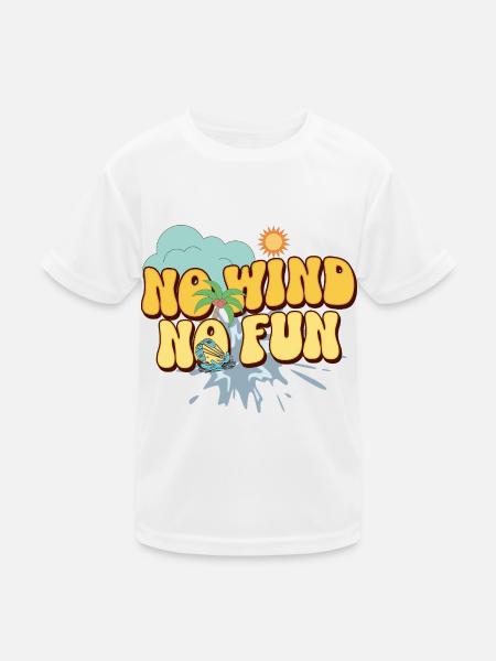 Kitesurf Kitesurfer Kiteboard - Kinder Funktions-T-Shirt - Weiß - Vorne