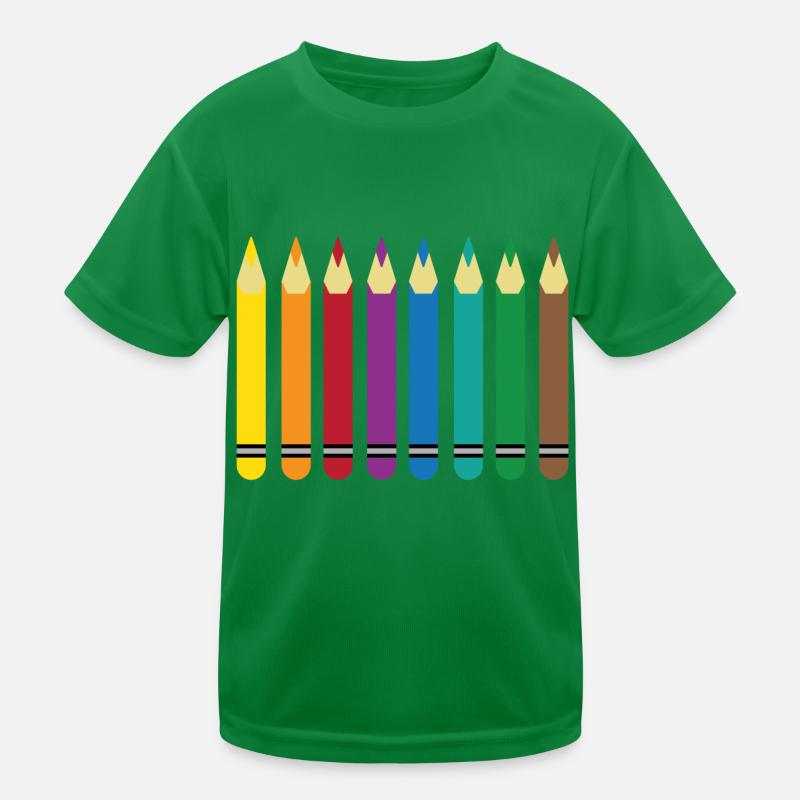 crayons de couleur T-shirt sport Enfant
