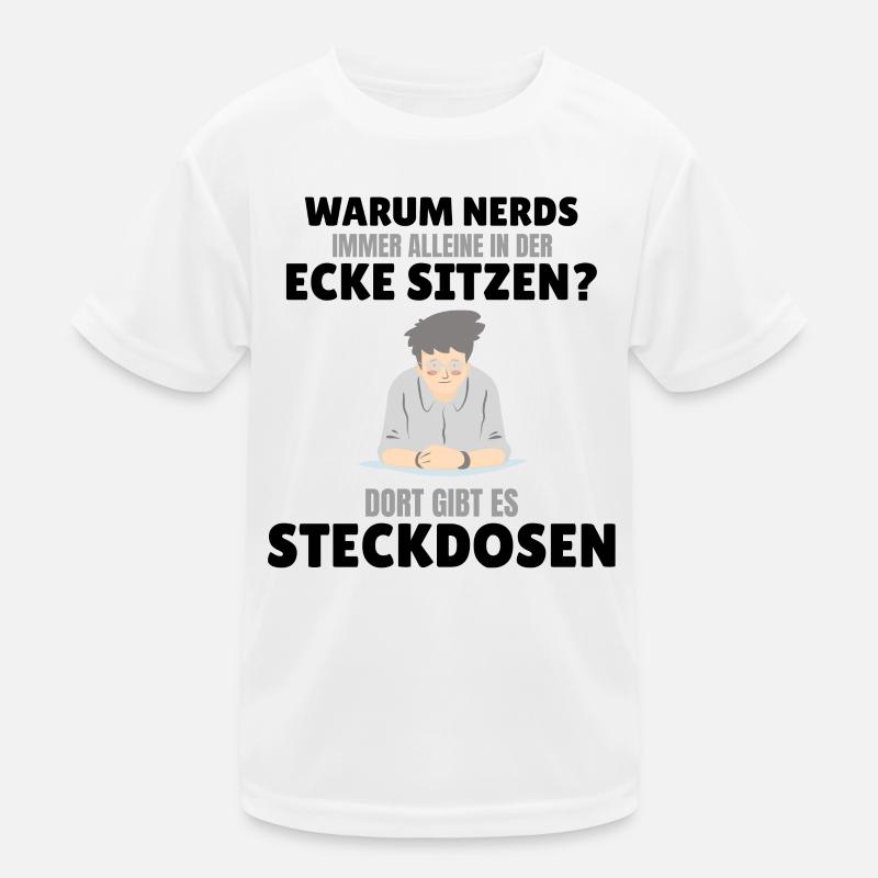Nerds Nerd Programmierer Informatiker Computer - Kinder Funktions-T-Shirt - Weiß