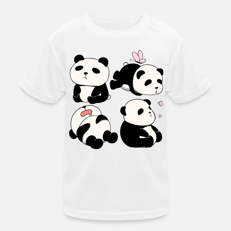 Chubby Panda Bears Kids Functional T-Shirt