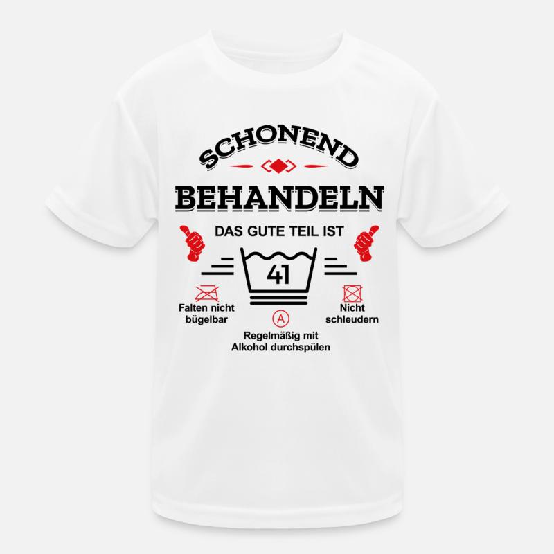 HANDLE MIT SORGFALT – 41 JAHRE PERFEKTION Kinder Funktions-T-Shirt