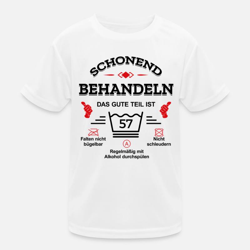 HANDLE MIT SORGFALT – 57 JAHRE PERFEKTION Kinder Funktions-T-Shirt