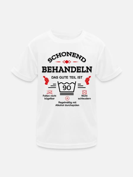 HANDLE MIT SORGFALT – 90 JAHRE PERFEKTION - Kinder Funktions-T-Shirt - Weiß