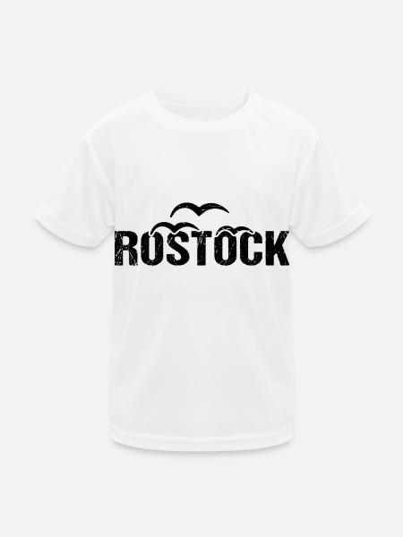 Rostock Ostsee Hansestadt Rostock - Kinder Funktions-T-Shirt - Weiß - Vorne