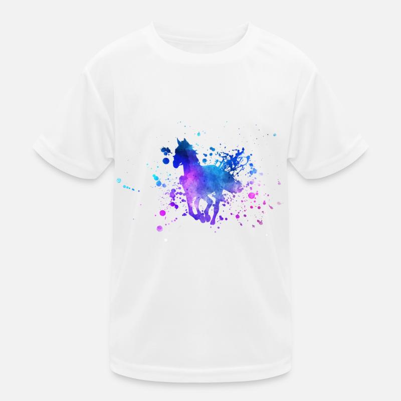 Aquarelle de silhouette de cheval T-shirt sport Enfant