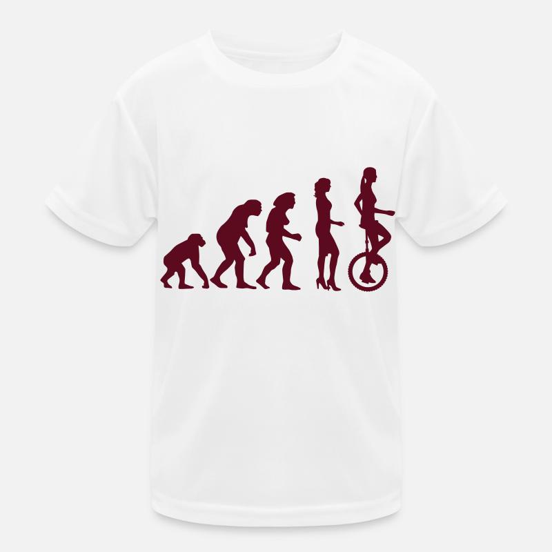 evolution_einradfahrerin_1c Kinder Funktions-T-Shirt