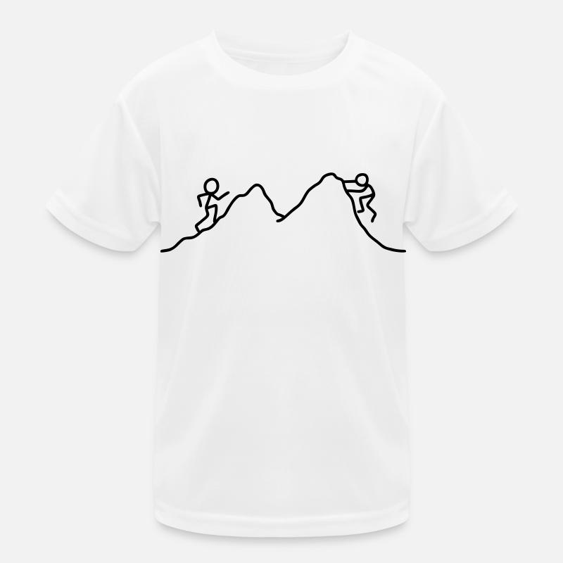 Strichmännchen Kletterer Kinder Funktions-T-Shirt