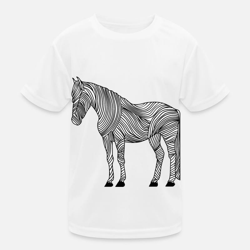 Lignes d’art cheval #horse T-shirt sport Enfant