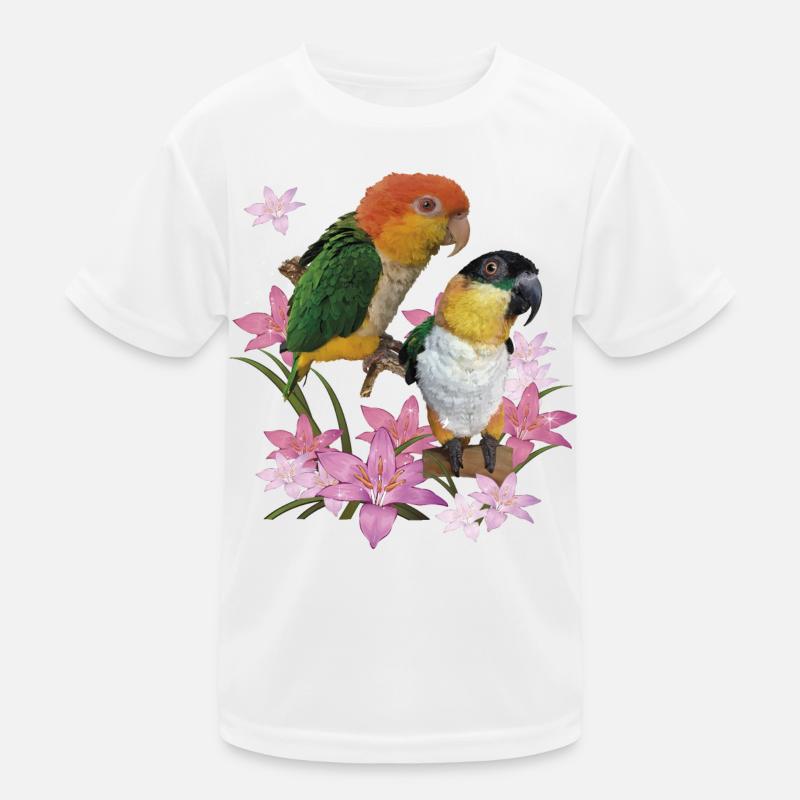 Der orangeköpfige Caique Kinder Funktions-T-Shirt